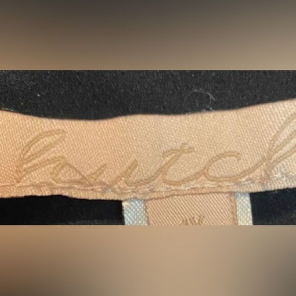 ⭐️Hutch Heart Print Knee Length Fit & Flare Black Office Party Matte Satin Dress - Picture 10 of 12